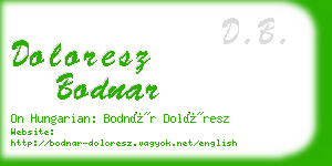 doloresz bodnar business card